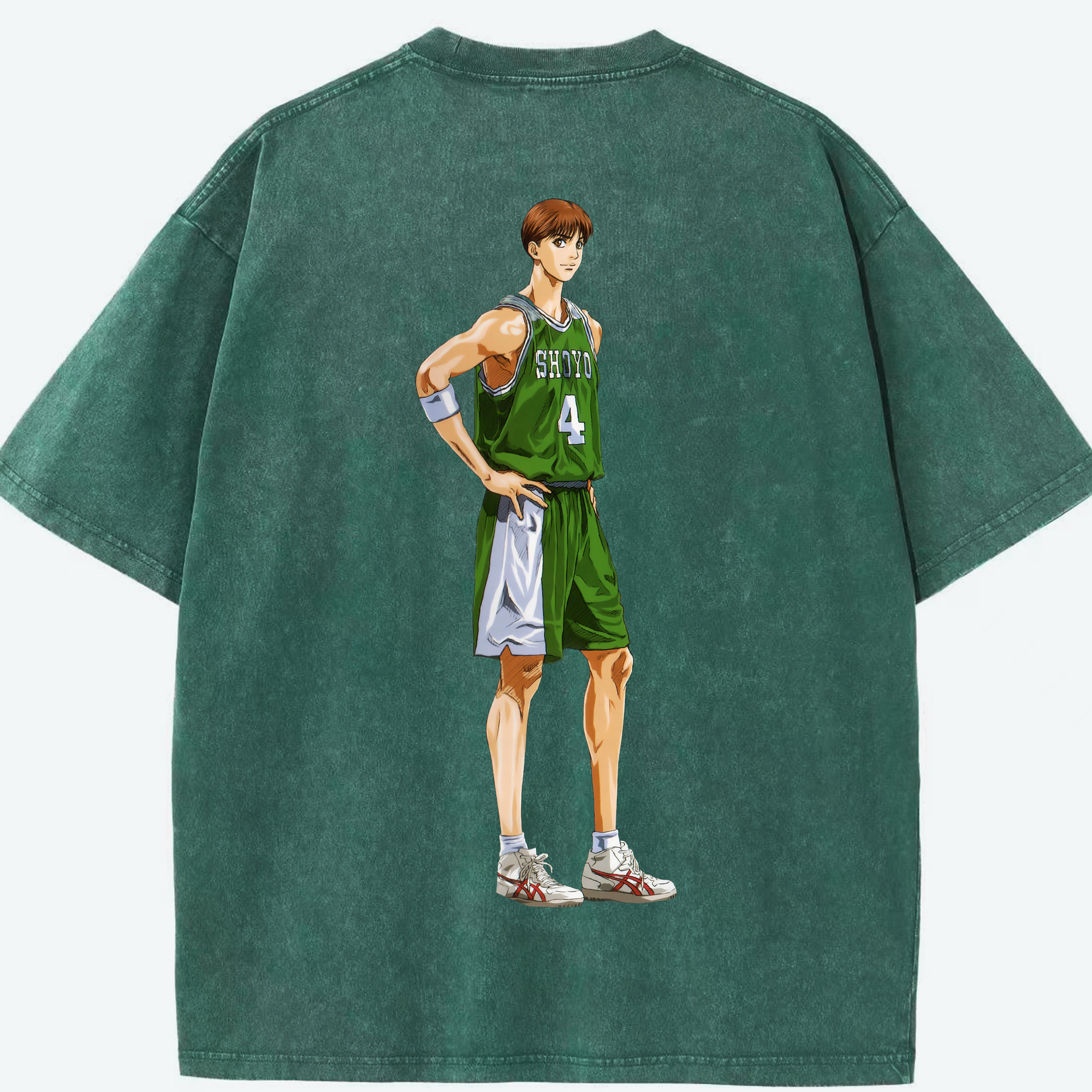 SLAM DUNK／スラムダンク 綿100% ヴィンテージ風 半袖Tシャツ（背面プリント）